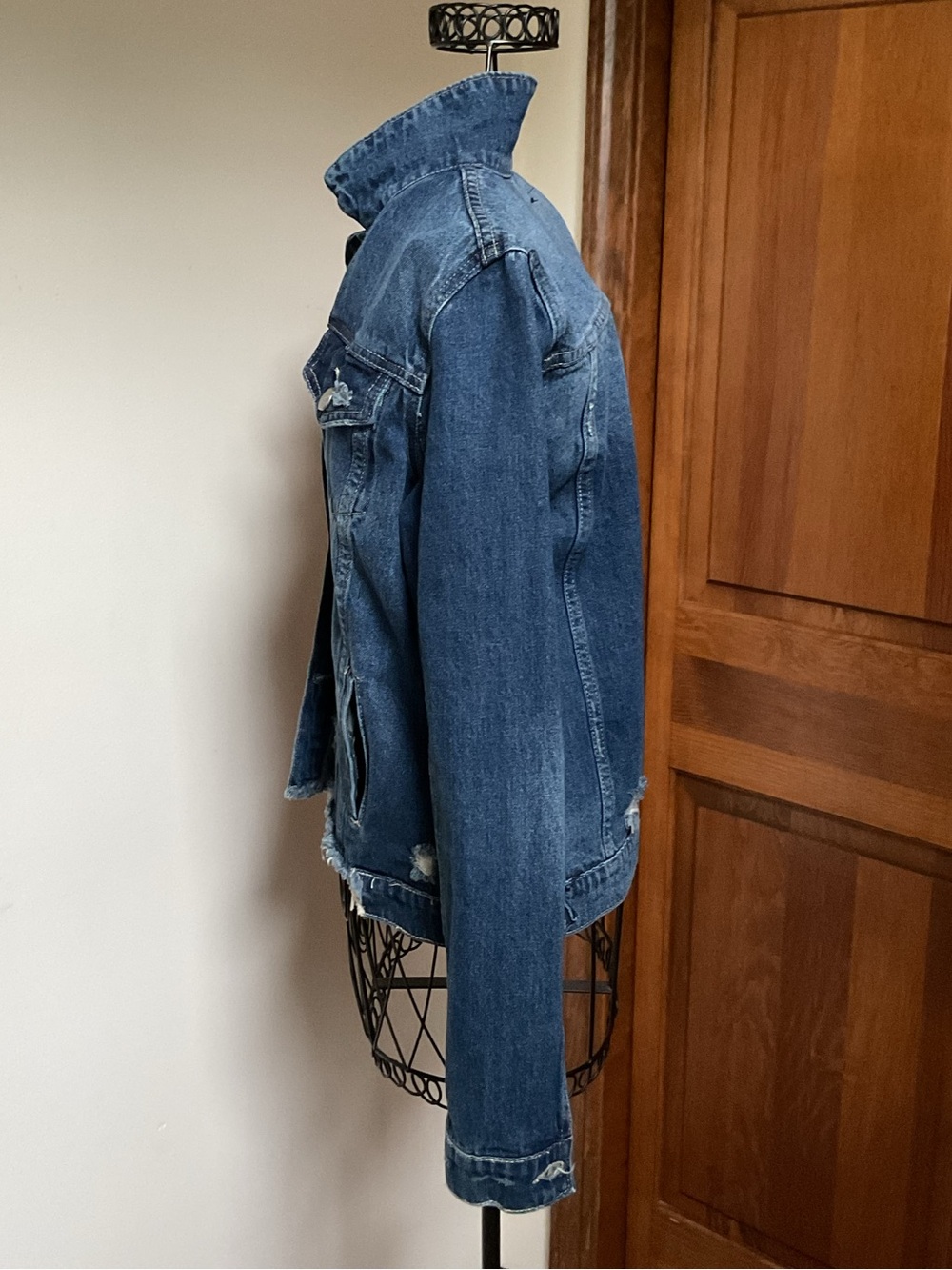 Joes jeans distressed Blue Denim Jacket - Women, Small - Picture 5 of 6